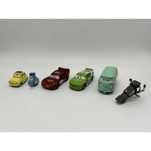 Disney Pixar Cars Mattel Lot Of 5- Lightning, Fillmore, Luigi, Guido, Brick Yard